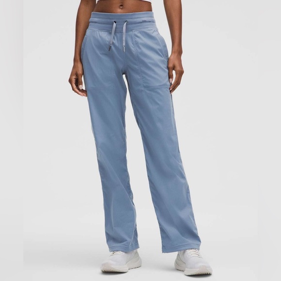 Lululemon Dance Studio Mid-Rise Full Length Pant in Washed Denim Size 6 W5ENOR - Picture 1 of 16